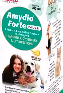 Aimil Amydio Forte Diarrhoea, Dysentery & Git Infections Pet Liquid - Banana Flavour