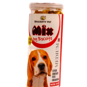 Naughty Pet Wheat Free Mix Biscuit Non Veg Medium Breed (Jar)