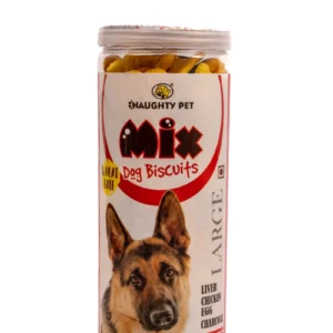 Naughty Pet Wheat Free Mix Biscuit Non Veg Large Breed (Jar)