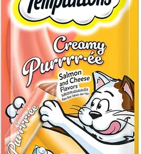 Temptations Creamy Purrrr. ee Salmon & Cheese Flavour Cat Treats (4 PCS X 12 Gms)