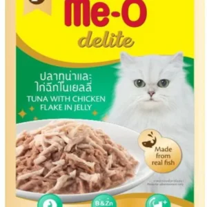 MeO Delite Tuna with Chicken Flake Jelly Adult Cat Pouch
