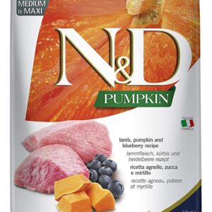Farmina N&D Pumpkin Lamb Pumpkin And Blueberry Grain Free Medium And Maxi Puppy Dry Food