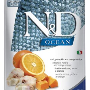 Farmina N&D Ocean Cod Pumpkin & Orange Grain Free Medium & Maxi Adult Dog Dry Food